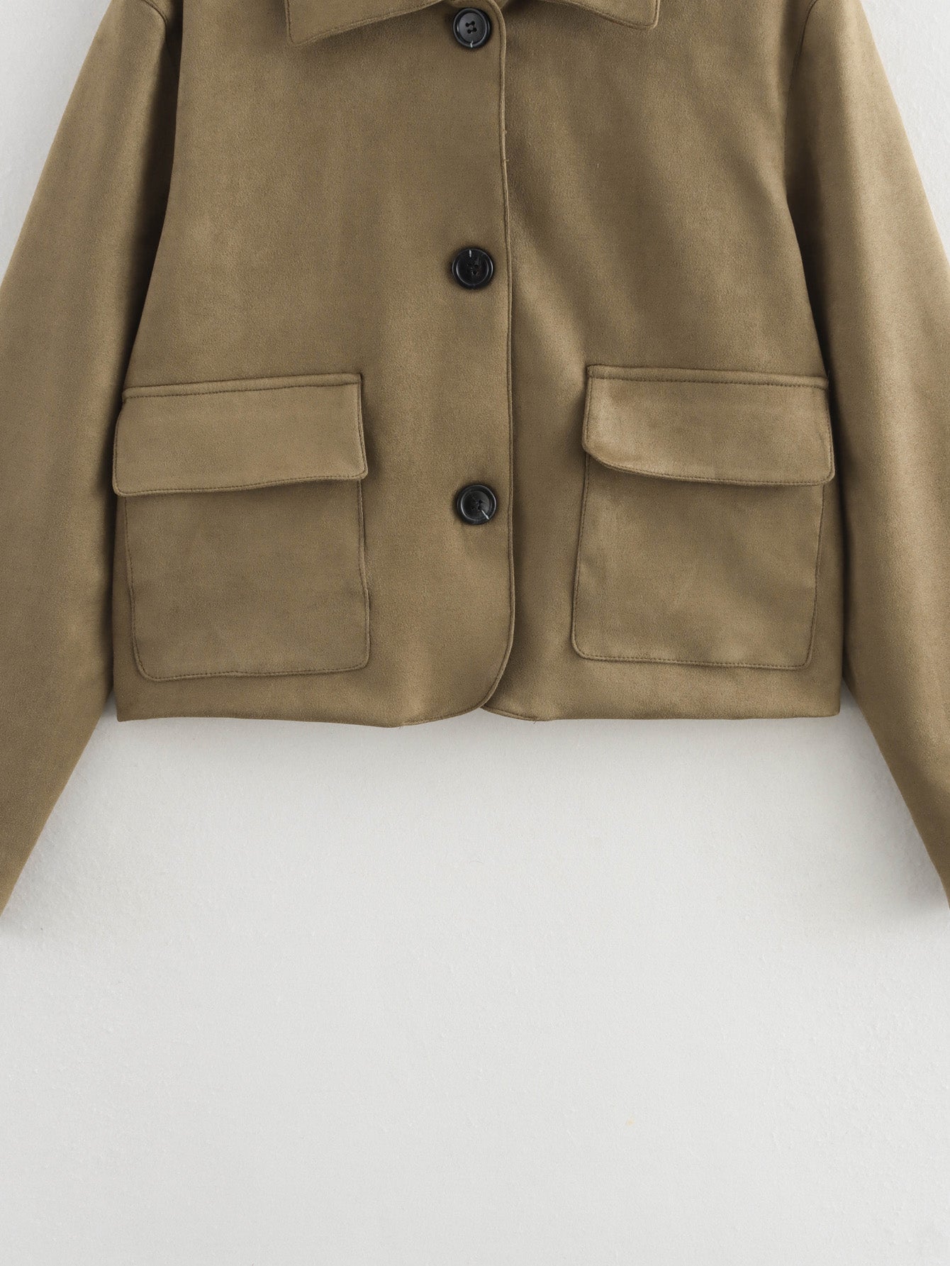 Women Clothing Autumn Winter Jacket Old Money Suede Short Coat