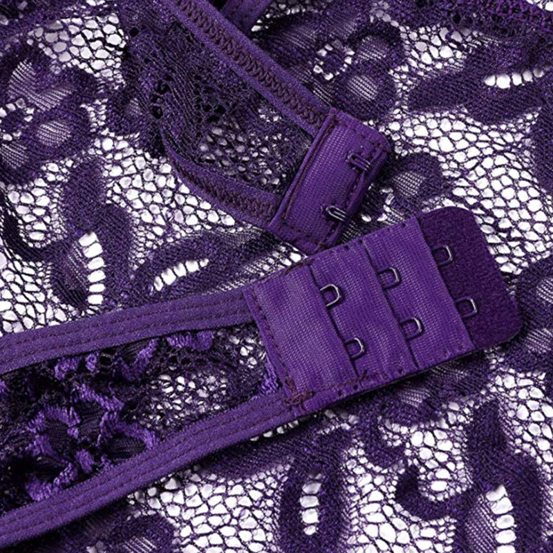 Sexy Lingerie Sling Open Crotch Sexy Backless Siamese Pajamas Lace See through Tights