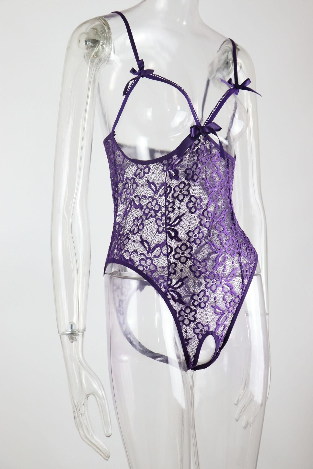 Sexy Lingerie Sling Open Crotch Sexy Backless Siamese Pajamas Lace See through Tights